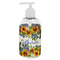 Sunflowers Plastic Soap / Lotion Dispenser (8 oz - Small - White) (Personalized)