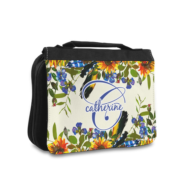 Custom Sunflowers Toiletry Bag - Small (Personalized)