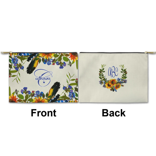 Sunflowers Small Zipper Pouch Approval (Front and Back)