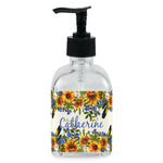Sunflowers Glass Soap & Lotion Bottle - Single Bottle (Personalized)