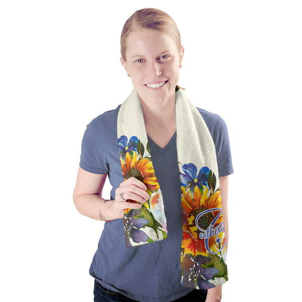 Sunflowers Sport Towel - Exercise use - Model