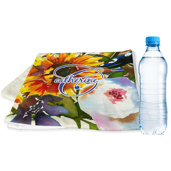 Custom Sunflowers Sports & Fitness Towel (Personalized)