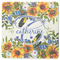 Sunflowers Square Rubber Backed Coaster (Personalized)