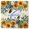 Sunflowers Square Rubber Backed Coaster (Personalized)