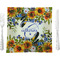 Sunflowers 9.5" Glass Square Lunch / Dinner Plate- Single or Set of 4 (Personalized)