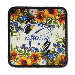 Sunflowers Iron On Square Patch w/ Name and Initial