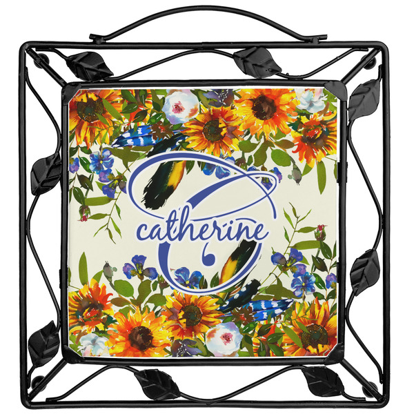 Custom Sunflowers Square Trivet (Personalized)