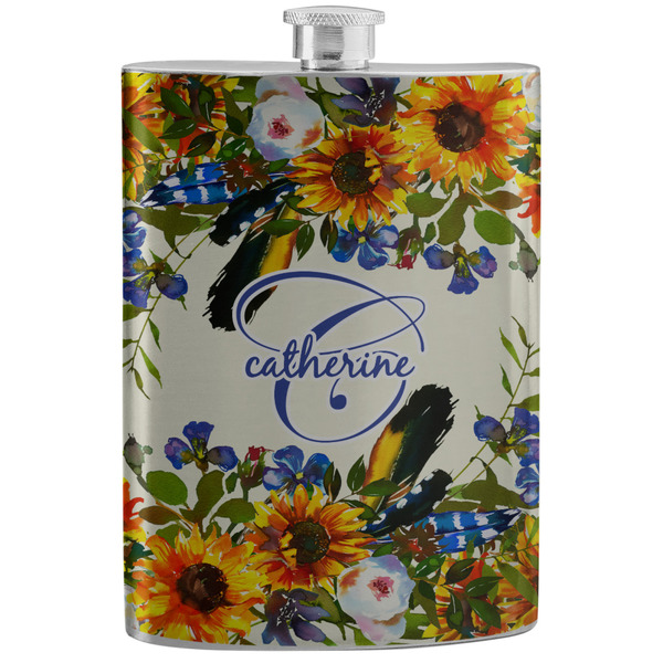 Custom Sunflowers Stainless Steel Flask (Personalized)