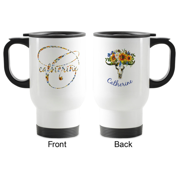 Sunflowers Stainless Steel Travel Mug with Handle - Apvl