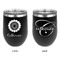 Sunflowers Stainless Wine Tumblers - Black - Double Sided - Approval
