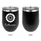 Sunflowers Stainless Wine Tumblers - Black - Single Sided - Approval