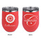 Sunflowers Stainless Wine Tumblers - Coral - Double Sided - Approval