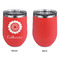 Sunflowers Stainless Wine Tumblers - Coral - Single Sided - Approval