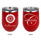 Sunflowers Stainless Wine Tumblers - Red - Double Sided - Approval