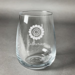 Sunflowers Stemless Wine Glass (Single) (Personalized)
