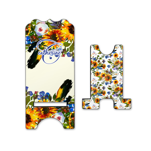 Sunflowers Stylized Phone Stand - Front & Back - Small