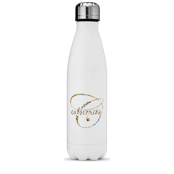 Custom Sunflowers Water Bottle - 17 oz. - Stainless Steel - Full Color Printing (Personalized)
