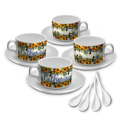 Sunflowers Tea Cup - Set of 4 (Personalized)