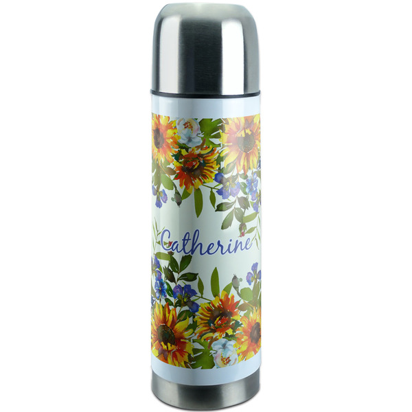 Custom Sunflowers Stainless Steel Thermos (Personalized)
