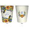 Sunflowers Trash Can White - Front and Back - Apvl
