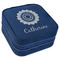 Sunflowers Travel Jewelry Boxes - Leather - Navy Blue - Angled View