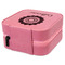 Sunflowers Travel Jewelry Boxes - Leather - Pink - View from Rear
