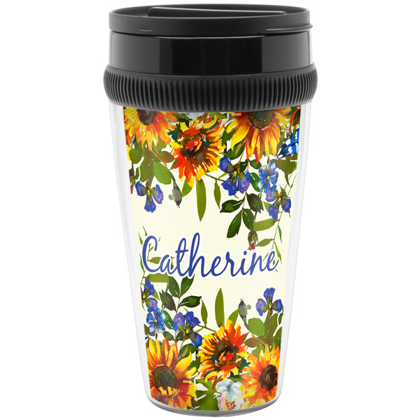 Custom Sunflowers Acrylic Travel Mug without Handle (Personalized)