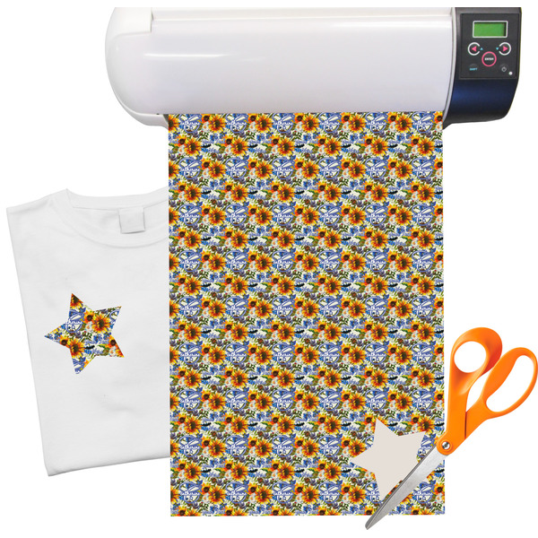 Custom Sunflowers Heat Transfer Vinyl Sheet (12"x18")