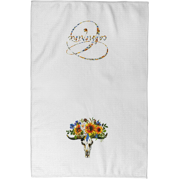 Sunflowers Waffle Towel - Partial Print - Approval Image