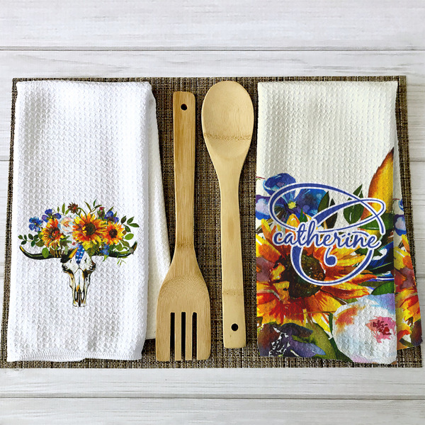 Sunflowers Waffle Weave Towels - 2 Print Styles