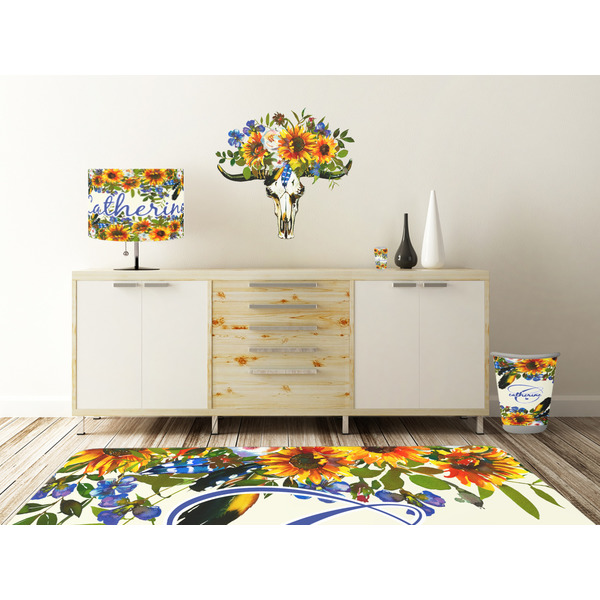Sunflowers Wall Graphic Decal Wooden Desk