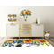 Sunflowers Wall Graphic Decal Wooden Desk