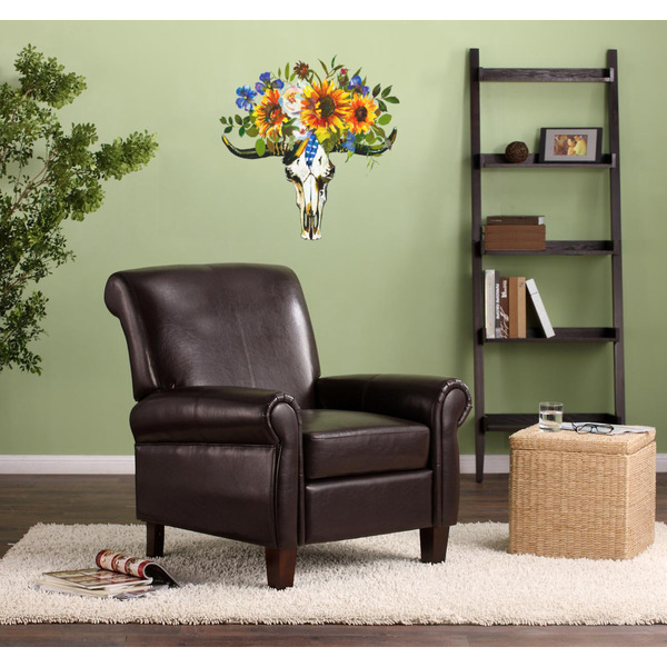 Sunflowers Wall Graphic on Living Room Wall