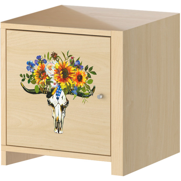 Sunflowers Wall Graphic on Wooden Cabinet