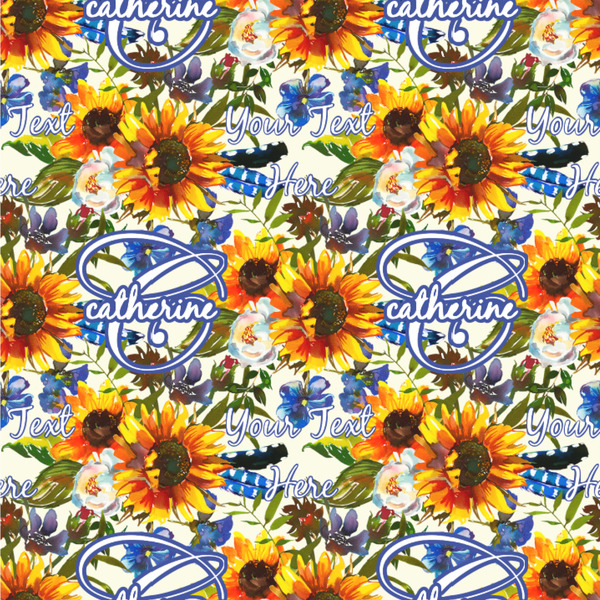 Custom Sunflowers Wallpaper & Surface Covering (Water Activated 24"x 24" Sample)