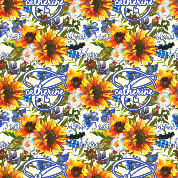 Custom Sunflowers Wallpaper & Surface Covering (Water Activated 24"x 24" Sample)