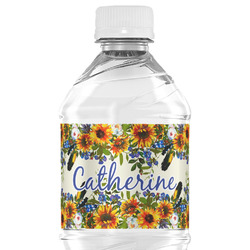Sunflowers Water Bottle Labels - Custom Sized (Personalized)