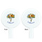 Sunflowers White Plastic 7" Stir Stick - Double Sided - Round - Front & Back