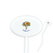 Sunflowers 7" Oval Plastic Stir Sticks - White - Single Sided (Personalized)