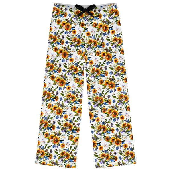 Custom Sunflowers Womens Pajama Pants - 2XL