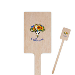 Sunflowers 6.25" Rectangle Wooden Stir Sticks - Double Sided (Personalized)