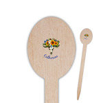 Sunflowers Oval Wooden Food Picks (Personalized)