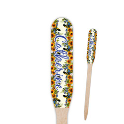 Sunflowers Paddle Wooden Food Picks - Single Sided (Personalized)