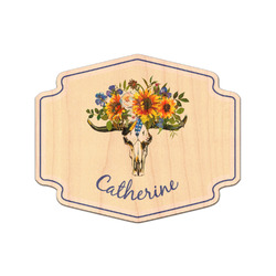Sunflowers Genuine Maple or Cherry Wood Sticker (Personalized)