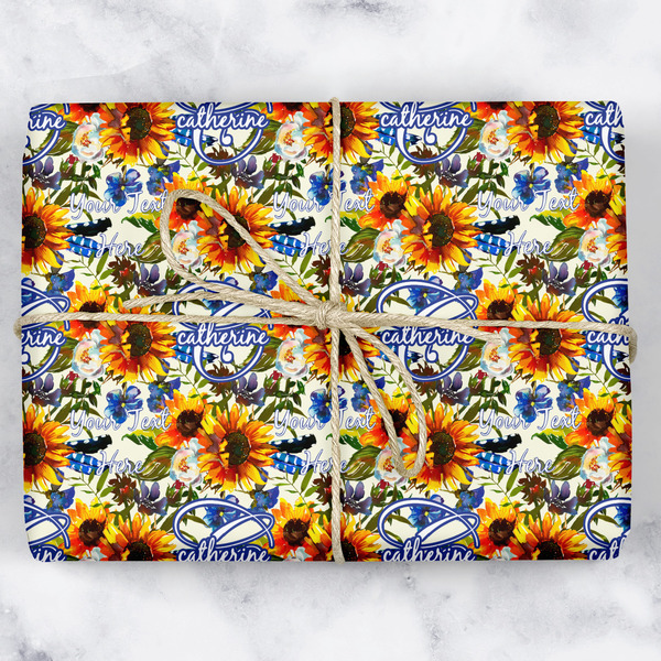 Custom Sunflowers Wrapping Paper (Personalized)