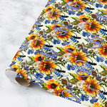 Sunflowers Wrapping Paper Roll - Medium (Personalized)