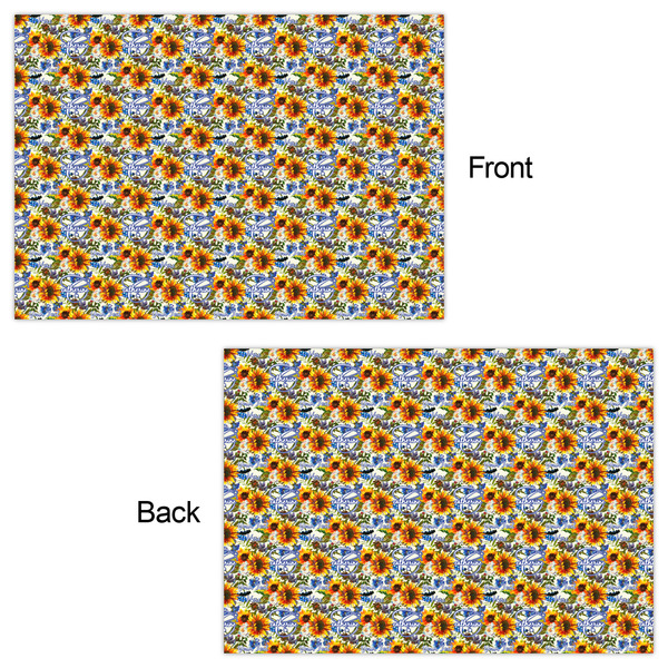 Sunflowers Wrapping Paper Sheet - Double Sided - Front & Back