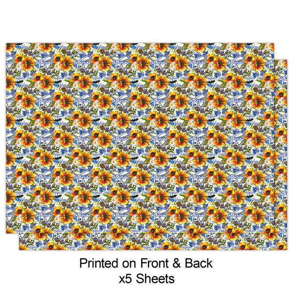 Sunflowers Wrapping Paper Sheet - Double Sided - Front