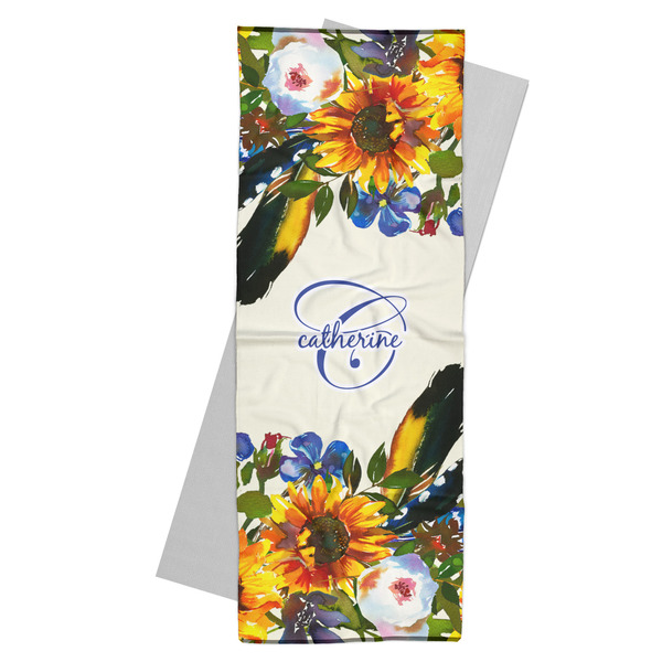 Custom Sunflowers Yoga Mat Towel (Personalized)