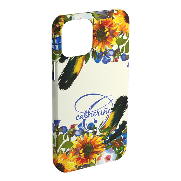 Custom Sunflowers iPhone Case - Plastic (Personalized)
